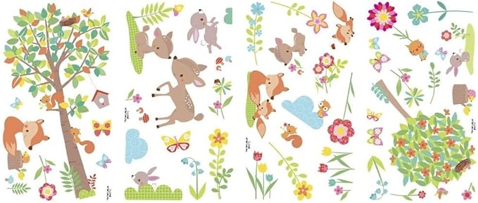 RMK3209SCS Woodland Creatures Wall Decals