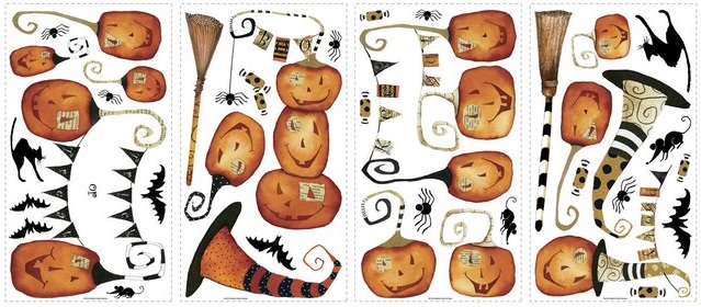 RMK2464SCS Halloween Pumpkins Wall Decals