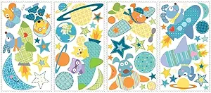 RMK2163SCS Dogs in Space Wall Decals