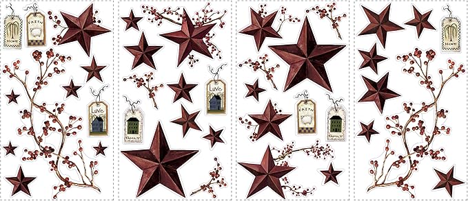 RMK1276SCS Stars & Berries Wall Decals
